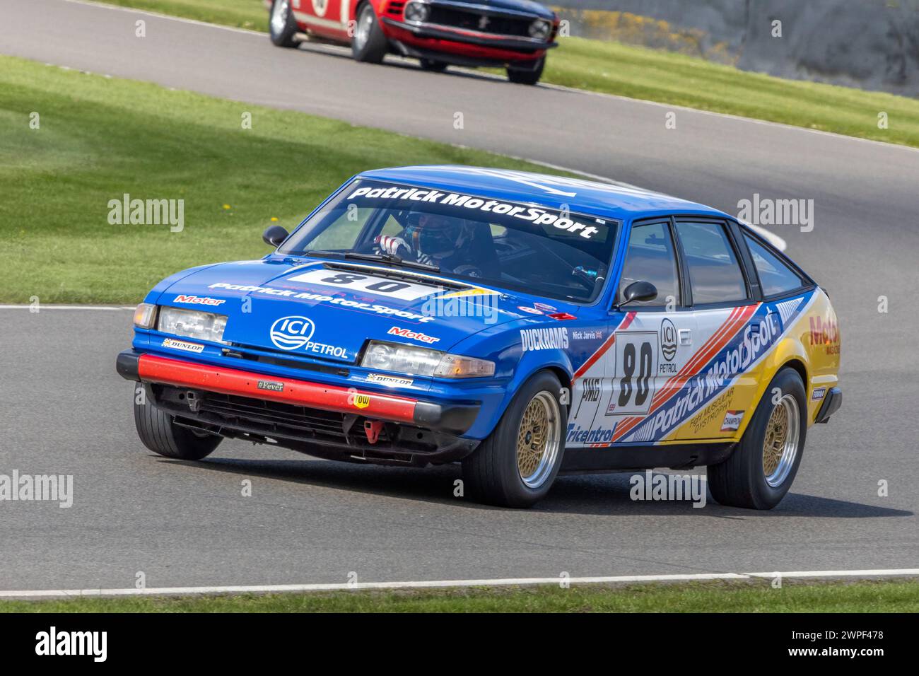 Benoit Treluyer in his 1981 Rover 3500 SDI during the Gordon Spice Trophy race at the 80th Members Meeting, Goodwood, Sussex, UK. Stock Photo