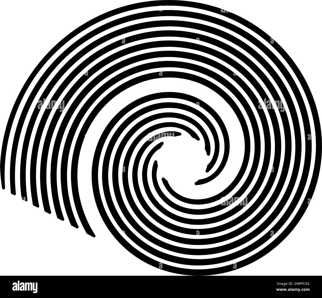 Striped Spiral seashell logo icon. vector illustration Stock Vector
