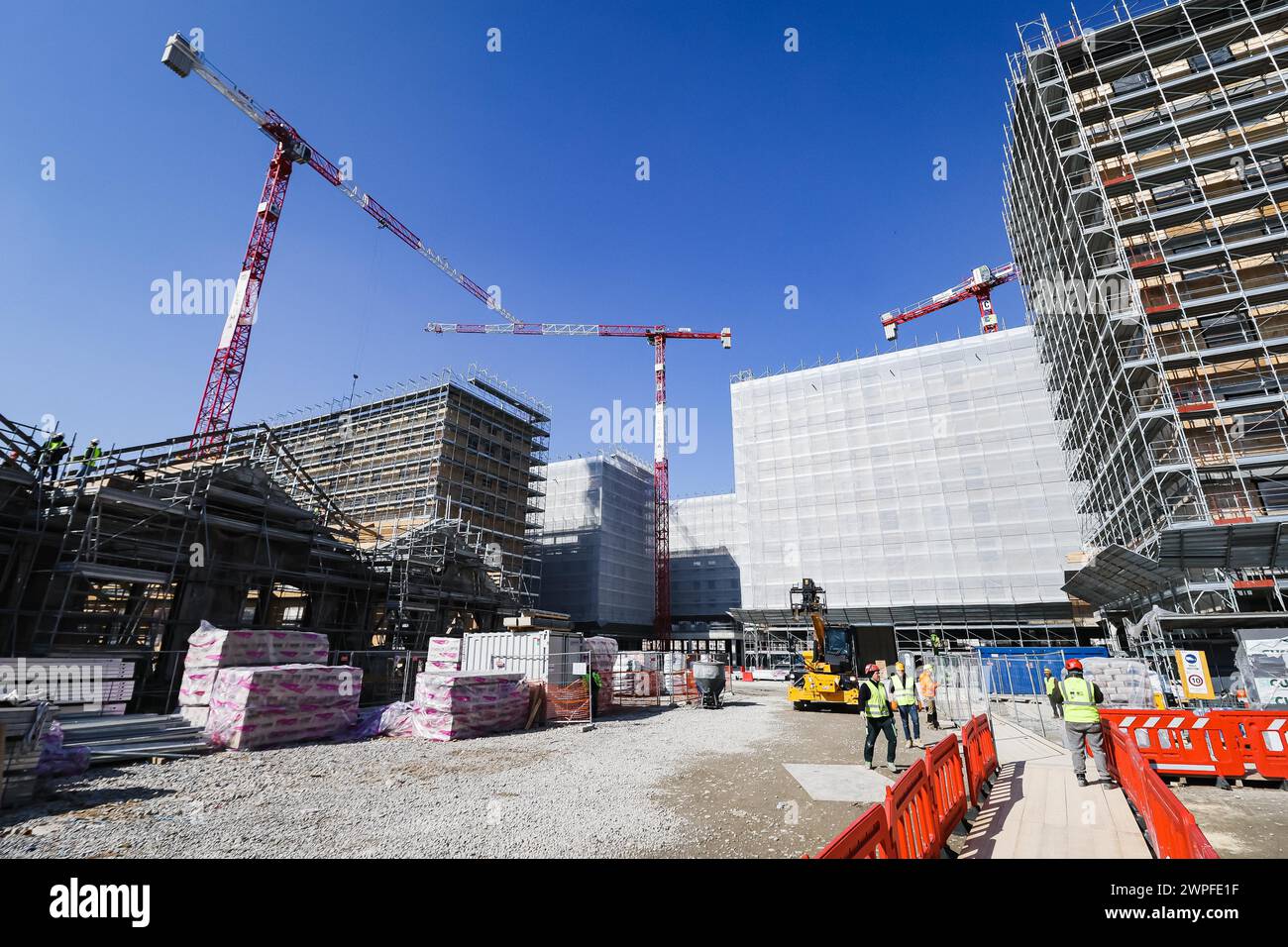 Milan, The completion ceremony of the Olympic Village structures for ...