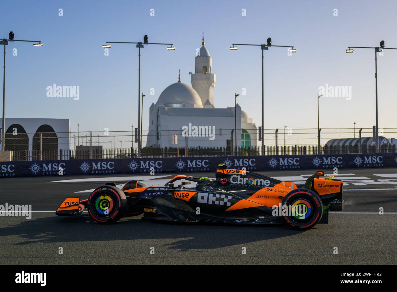 Jeddah, Saudi Arabia. 7th March 2024. Lando Norris of Mclaren Formula 1