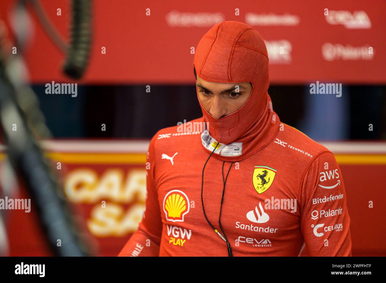 Jeddah, Saudi Arabia. 7th March 2024. Carlos Sainz of Scuderia Ferrari