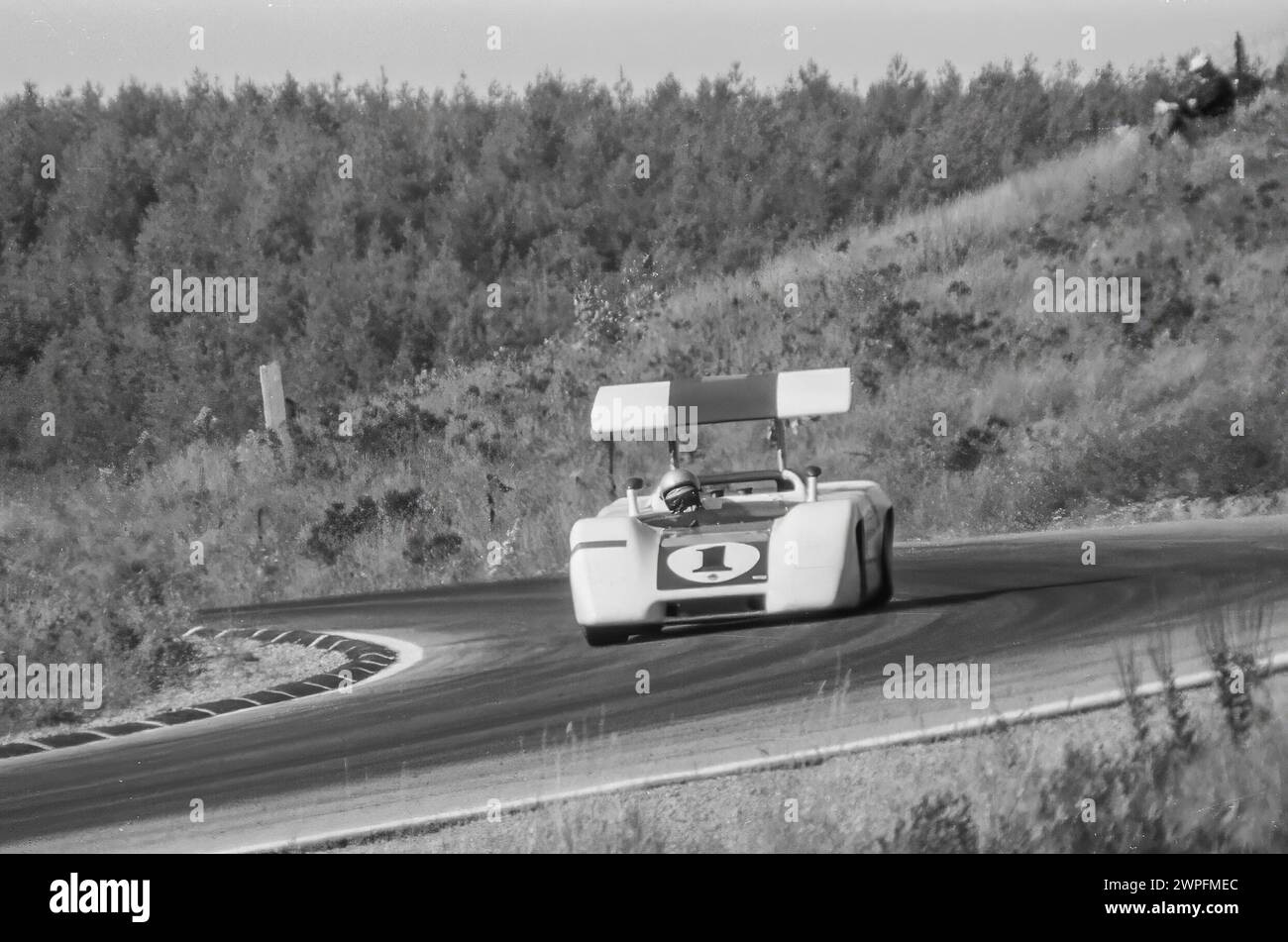 Sam Posey in a Caldwell D7 Chevolet at the 1967 Mosport Park Can Am in Ontario Canada, started 15th, finished 12th Stock Photo