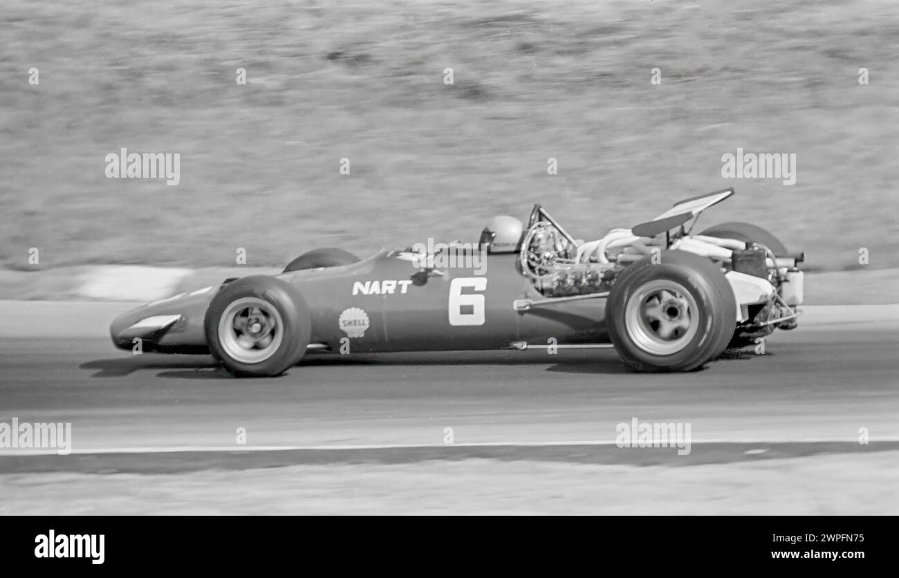 Pedro Rodriguez in a Ferrari 312 at the 1969 Mosport Park Canadian F1 Grand Prix in Bowmansville Canada, started 13th, DNF Stock Photo