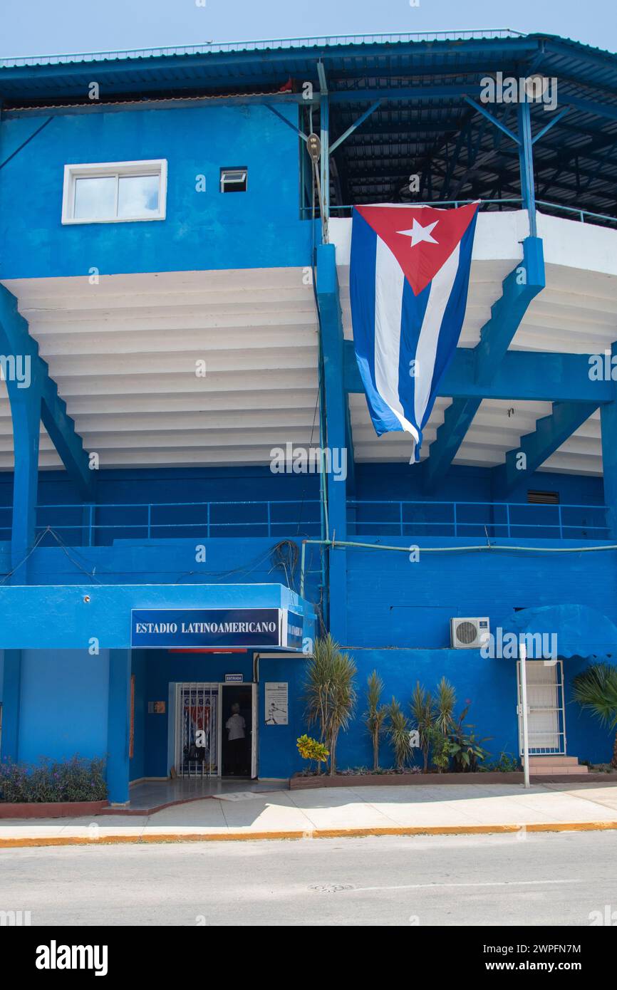 Estadio Latin Americano in Havana, Cuba. Home ballpark of the Havana Industrialas team. Stock Photo