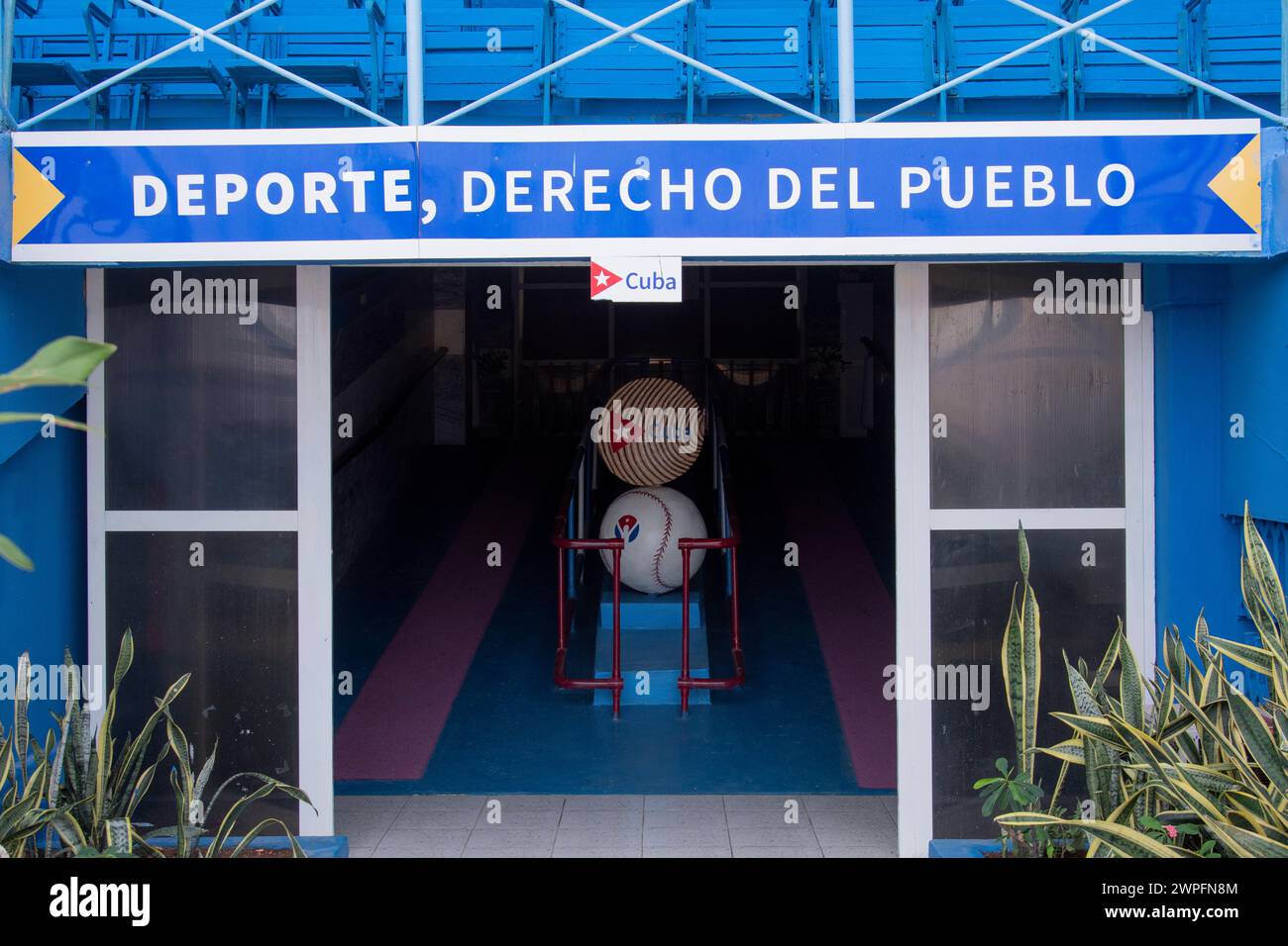 Estadio Latin Americano in Havana, Cuba. Home ballpark of the Havana Industrialas team. Stock Photo