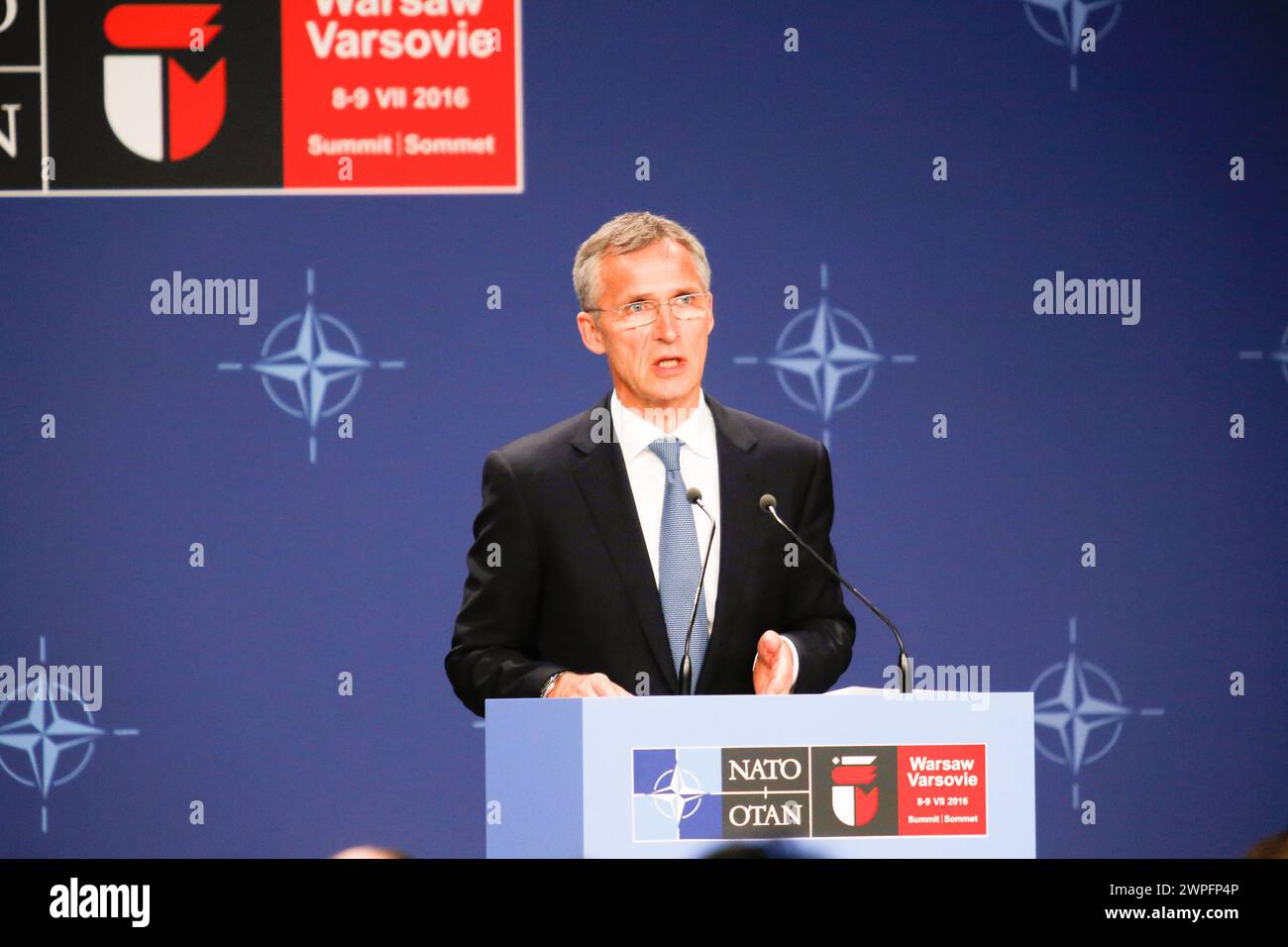 A statements of NATO Secretary General Jens Stoltenberg in Nationan ...