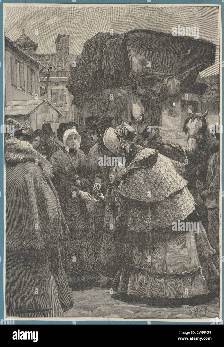 Issue on the street; Barbant, Charles (1844-1922), Myrbach-Rheinfeld, Felician von (1853-1940); 1880-1900 (1880-00-00-1900-00-00); Stock Photo