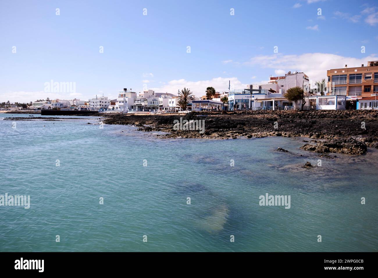 avenida maritima coastal path around Corralejo, fuerteventura, Canary Islands, spain Stock Photo