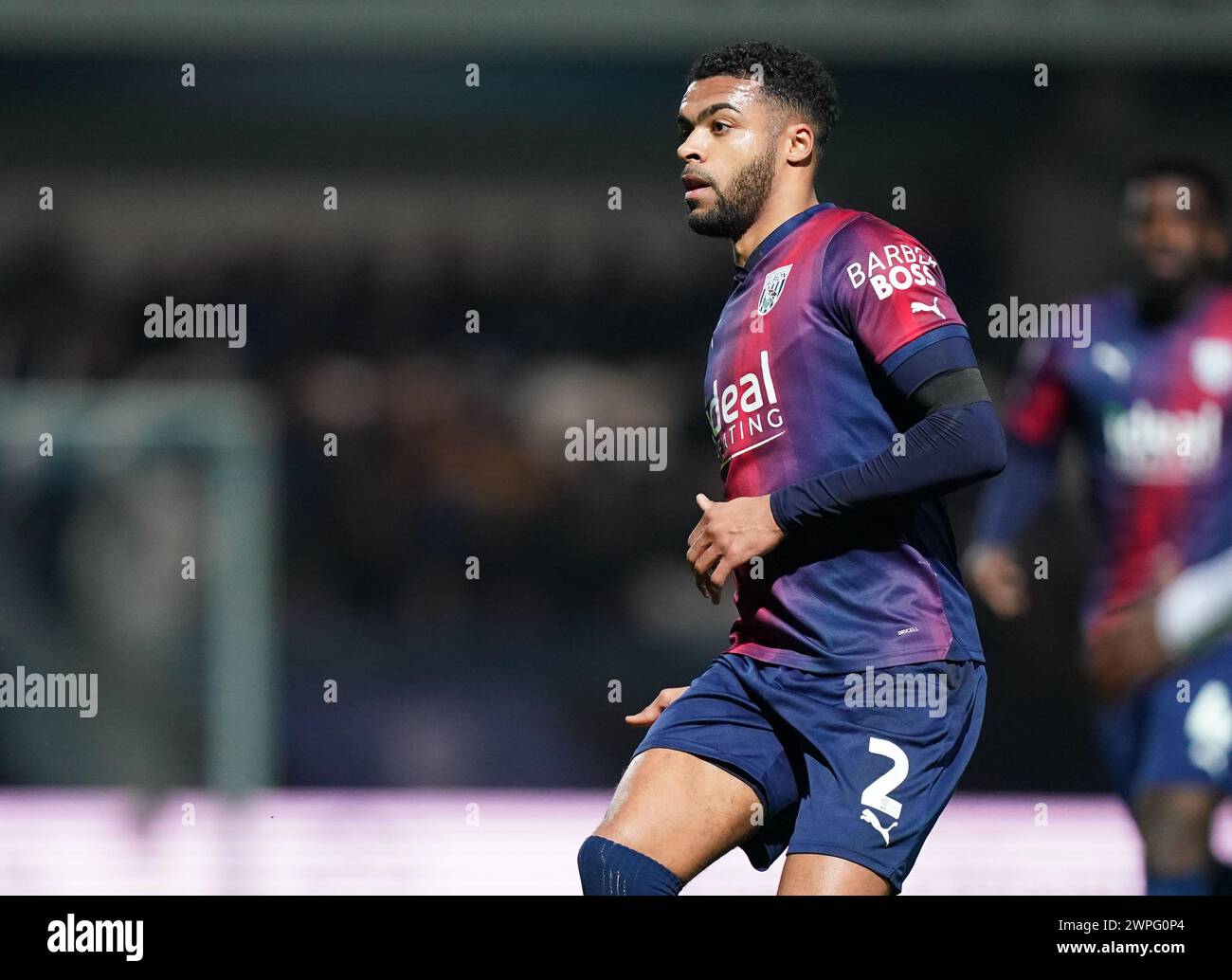 LONDON, ENGLAND - MARCH 6: Darnell Furlong of West Bromwich Albion during the Sky Bet Championship match between Queens Park Rangers and West Bromwich Albion at Loftus Road on March 6, 2024 in London, England.(Photo by Dylan Hepworth/MB Media) Stock Photo
