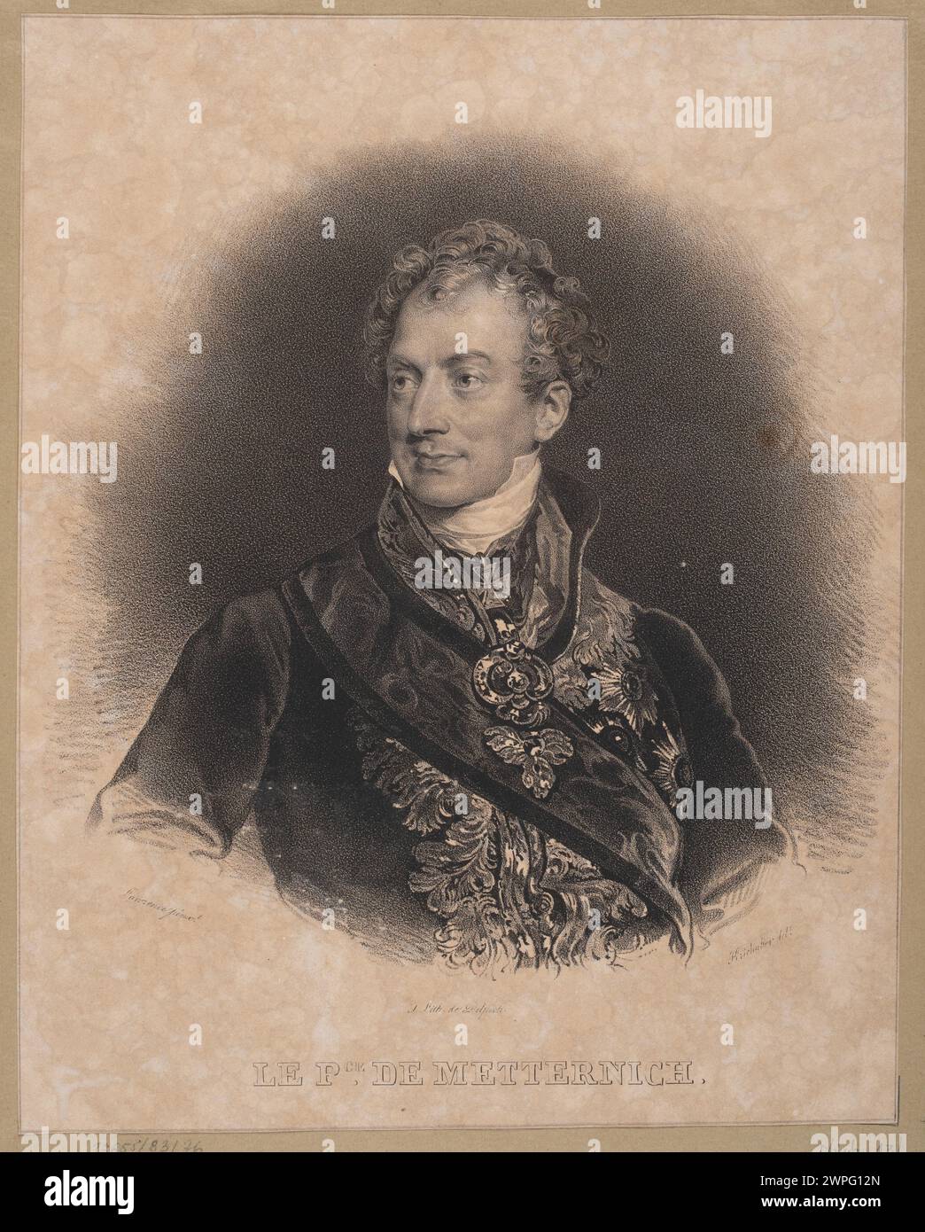 Portrait of Klemens von Metternich; Delpech, François Séraphin (Paris 1820-1830 (1820-00-00-1830-00-00); Stock Photo