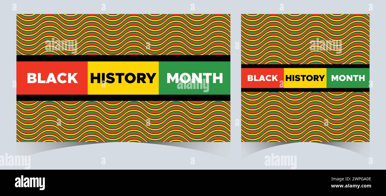 Set of Black History Month celebrated. February national black history month African American vector illustration Template for background, banner Stock Vector