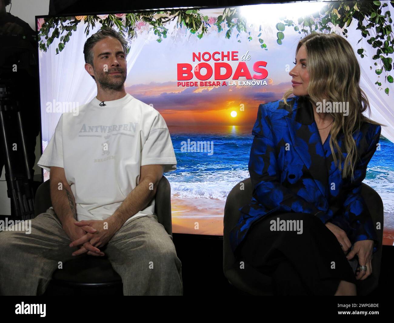 Actor and director Osvaldo Benavides, left, and actor Ludwika Paleta
