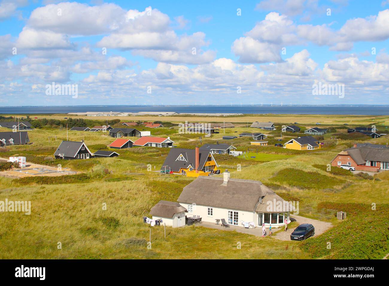 Holiday homes amid dunes (Hvide Sande, Denmark Stock Photo - Alamy