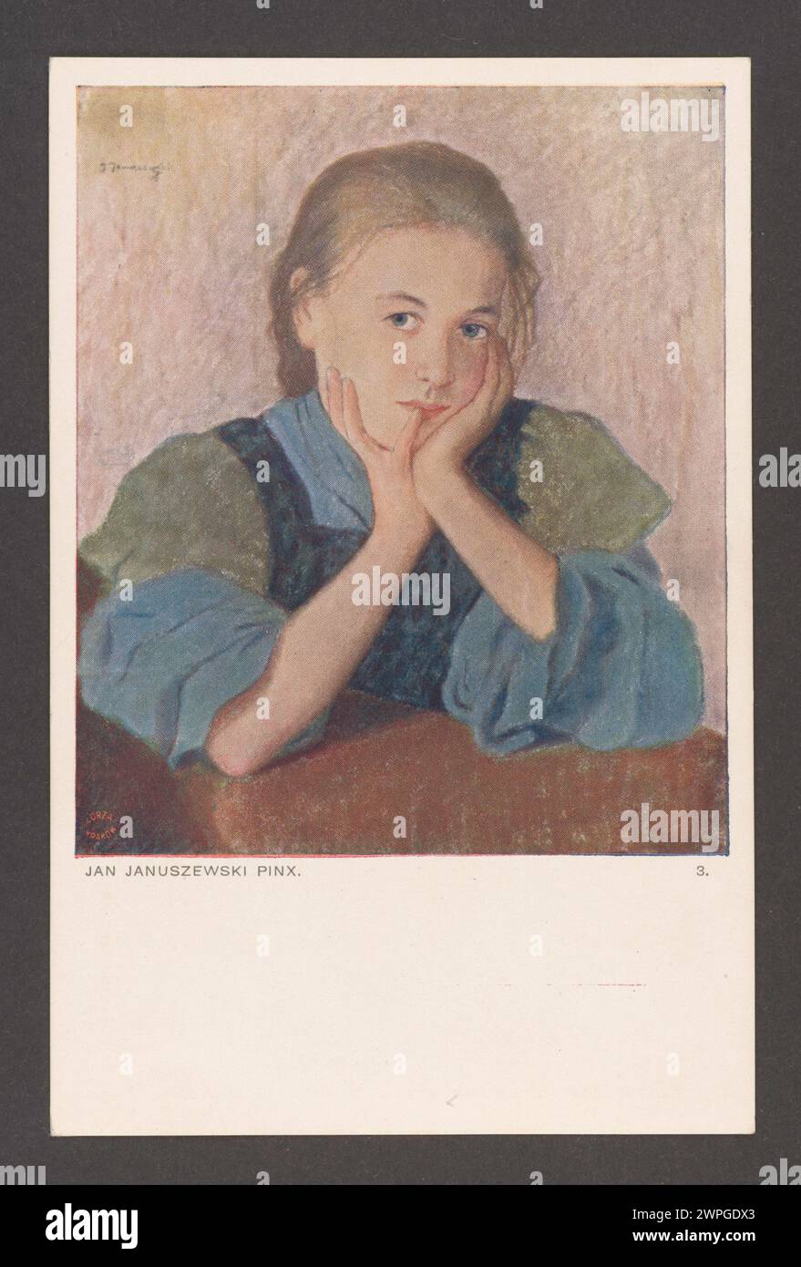 Jan Januszewski (1880-1967), portrait of a girl; Graeve, Stanisław (1868-1912), Anczyc, Władysław Ludwik and the company (Kraków; Drukarnia; 1875-1948), Zorza (Kraków; photo plant); around 1910 (1905-00-00-1915-00-00); Stock Photo