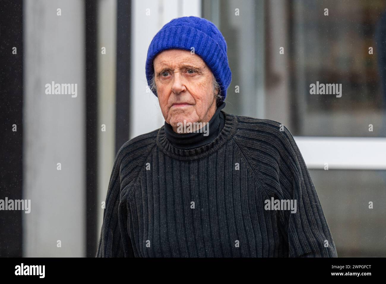 Sixties music legend, Donovan Leitch after his motoring offence sentencing hearing at Skibbereen District Court, Ireland. Stock Photo