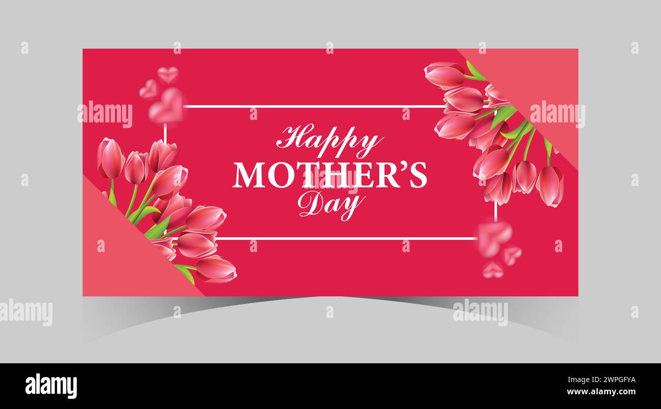 Happy Mother's Day web banner and social media post template. Mom Day ...