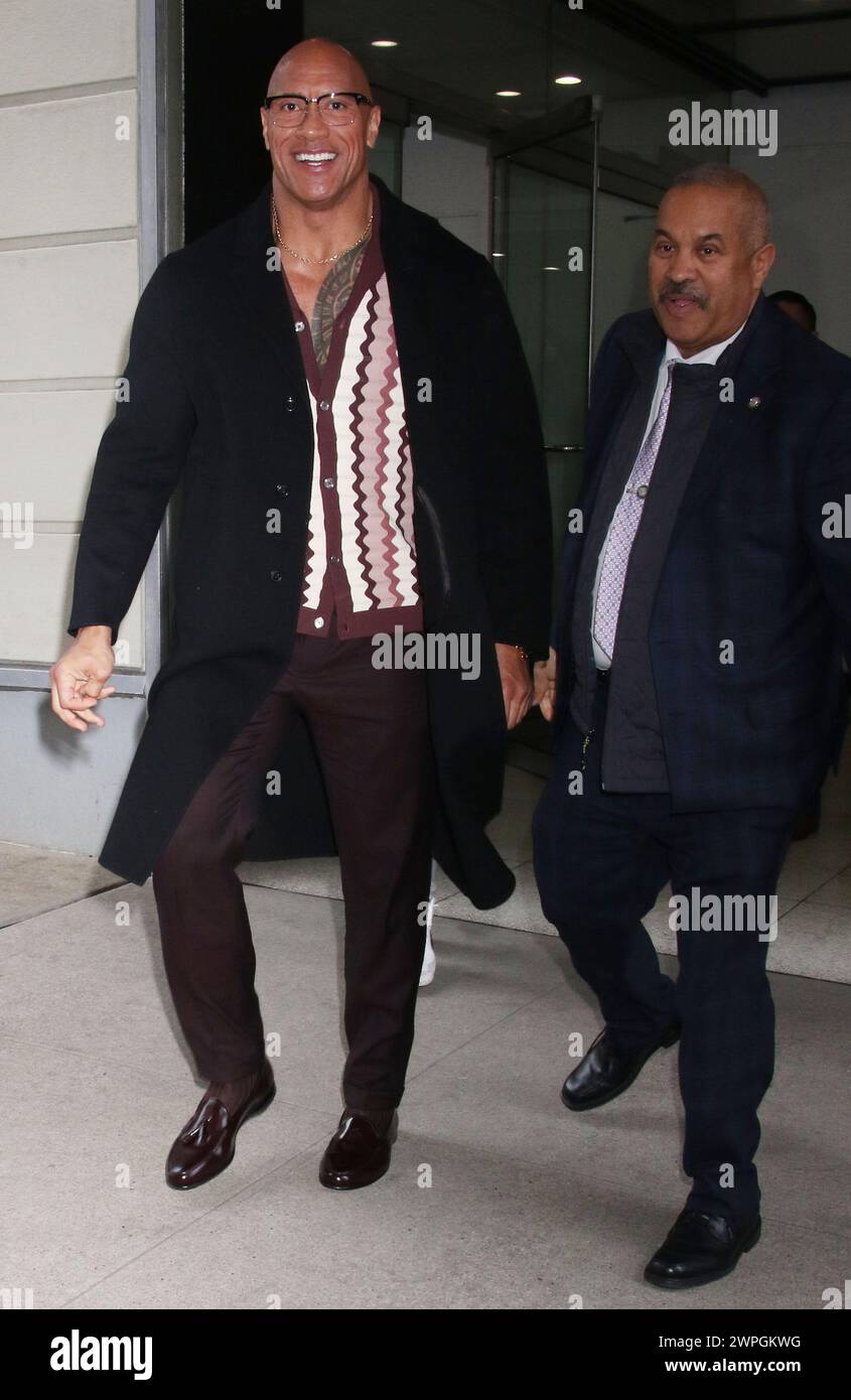 March 07, 2024 Dwayne Johnson on Drew Barrymore Show in New York. March