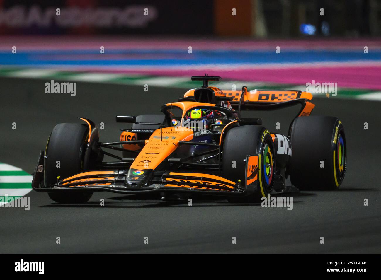 Jeddah, Saudi Arabia. 7th March 2024. Oscar Piastri of Mclaren Formula