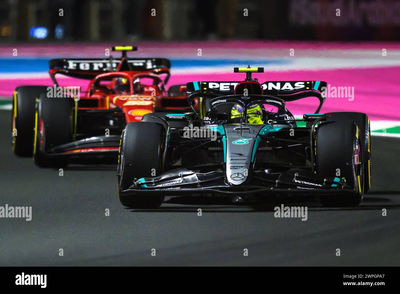 Jeddah, Saudi Arabia. 7th March 2024. Lewis Hamilton of MercedesAMG