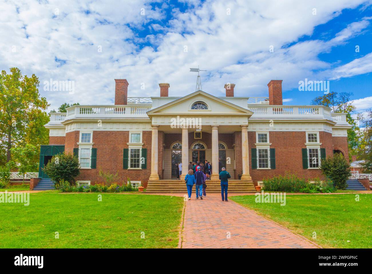 World Heritage Site, Monticello plantation and estates, home of Thomas Jefferson, third president of the United States. Stock Photo