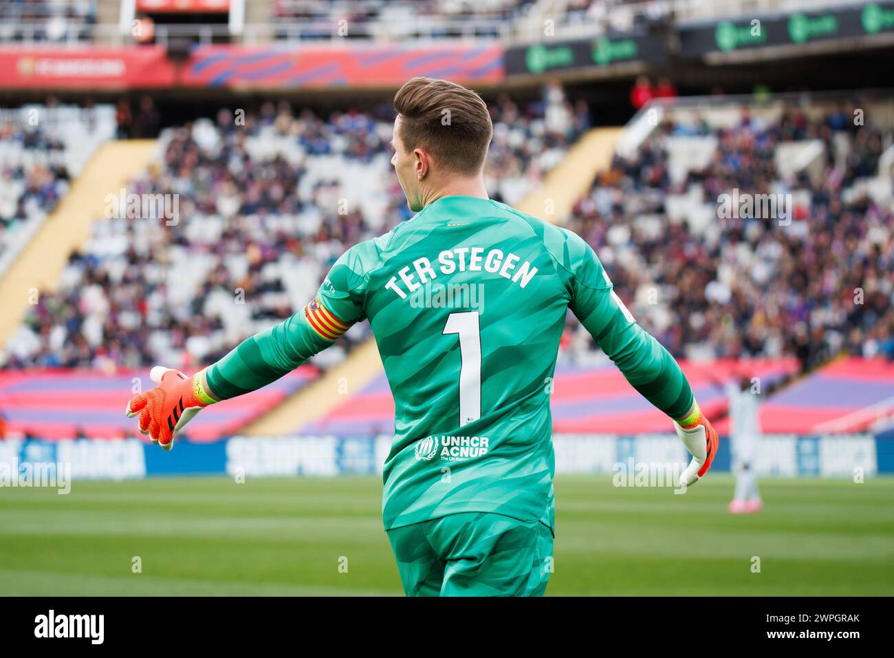 Barcelona, Spain. 24th Feb, 2024. Ter Stegen in action during the LaLiga EA Sports match between FC Barcelona and Getafe CF at the Estadi Olimpic Llui Stock Photo