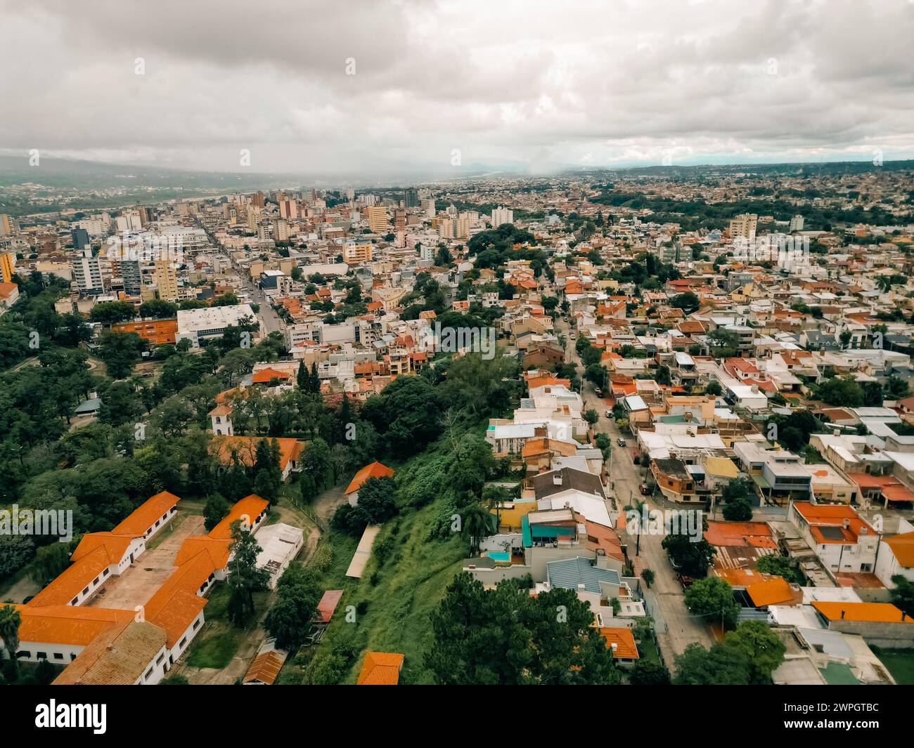 aerial view of San Salvador de Jujuy, argentina. High quality photo Stock Photo