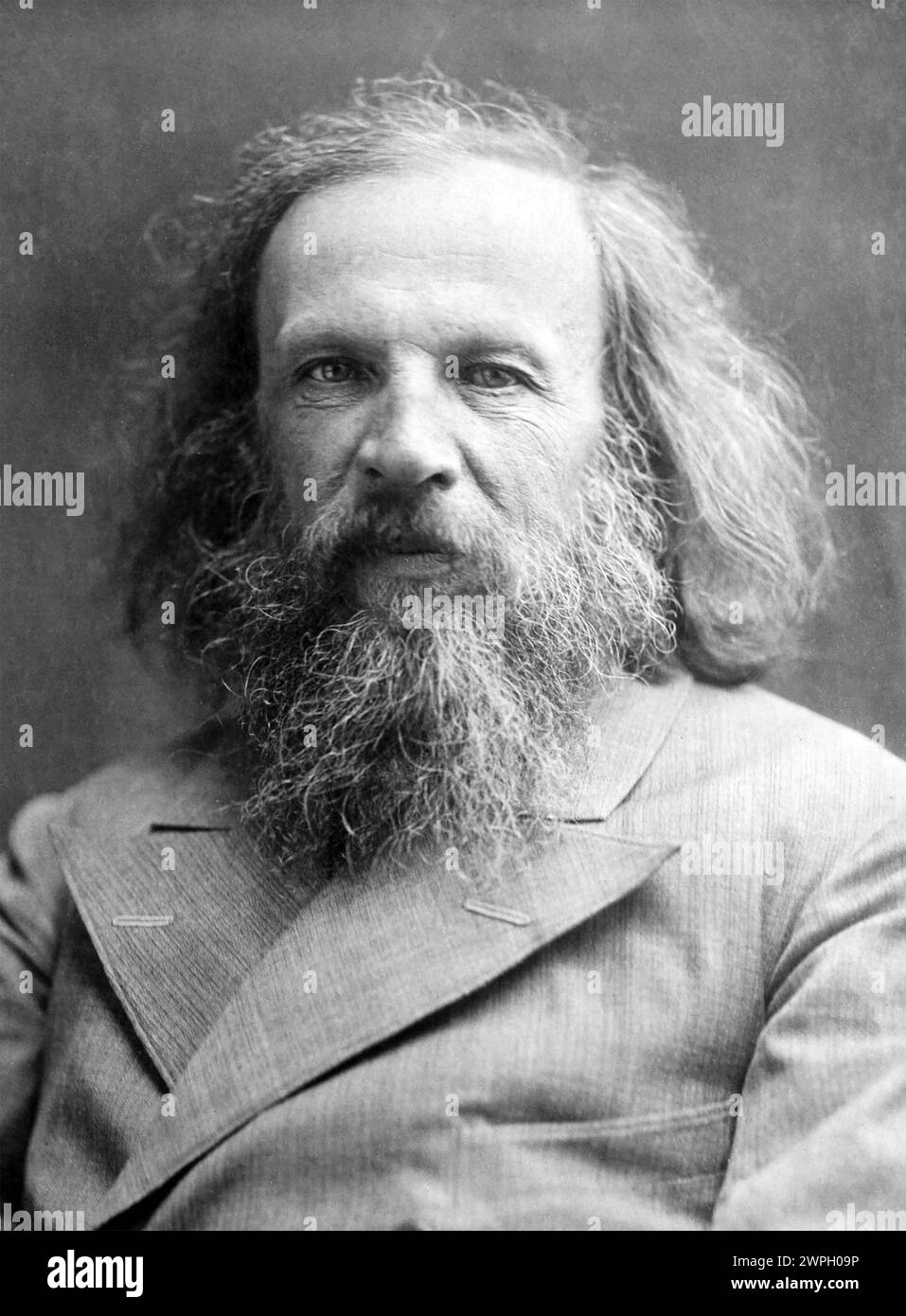 DMITRI MENDELEEV (1834-1907) Russian chemist and inventor Stock Photo