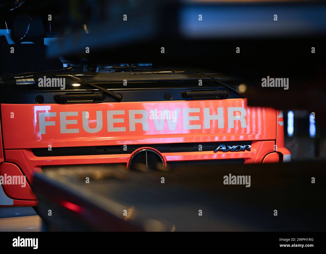 Stuttgart, Germany. 07th Mar, 2024. The fire department lettering is