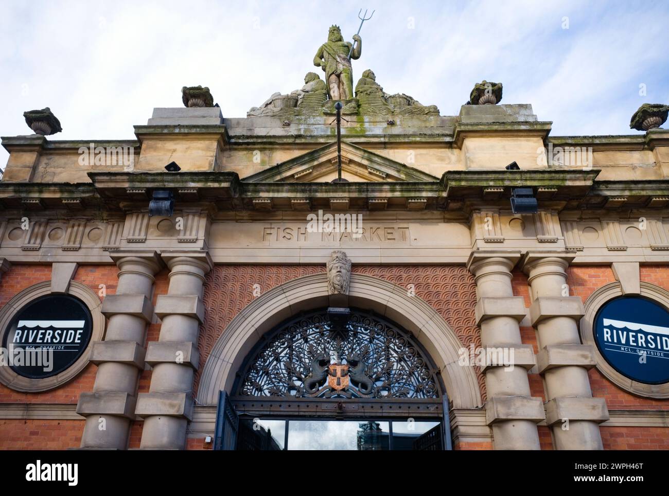 Neptune House the former fish market in the lower part of Newcastle, now a nightclub Stock Photo