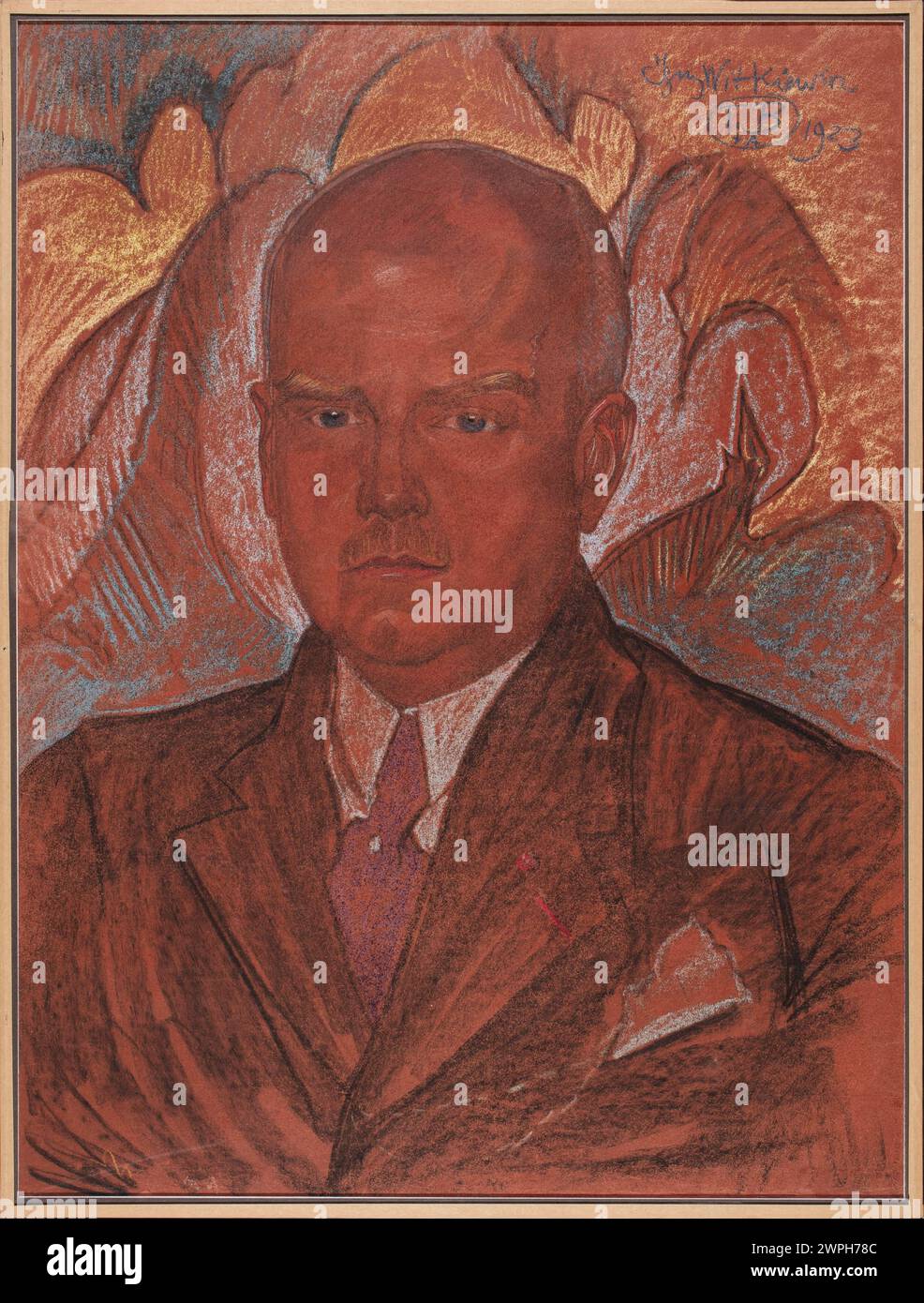 Portrait of Emil Młynarski; Witkiewicz, Stanisław Ignacy (Witkacy; 1885-1939); 1923 (1923-00-00-1923-00-00); Stock Photo
