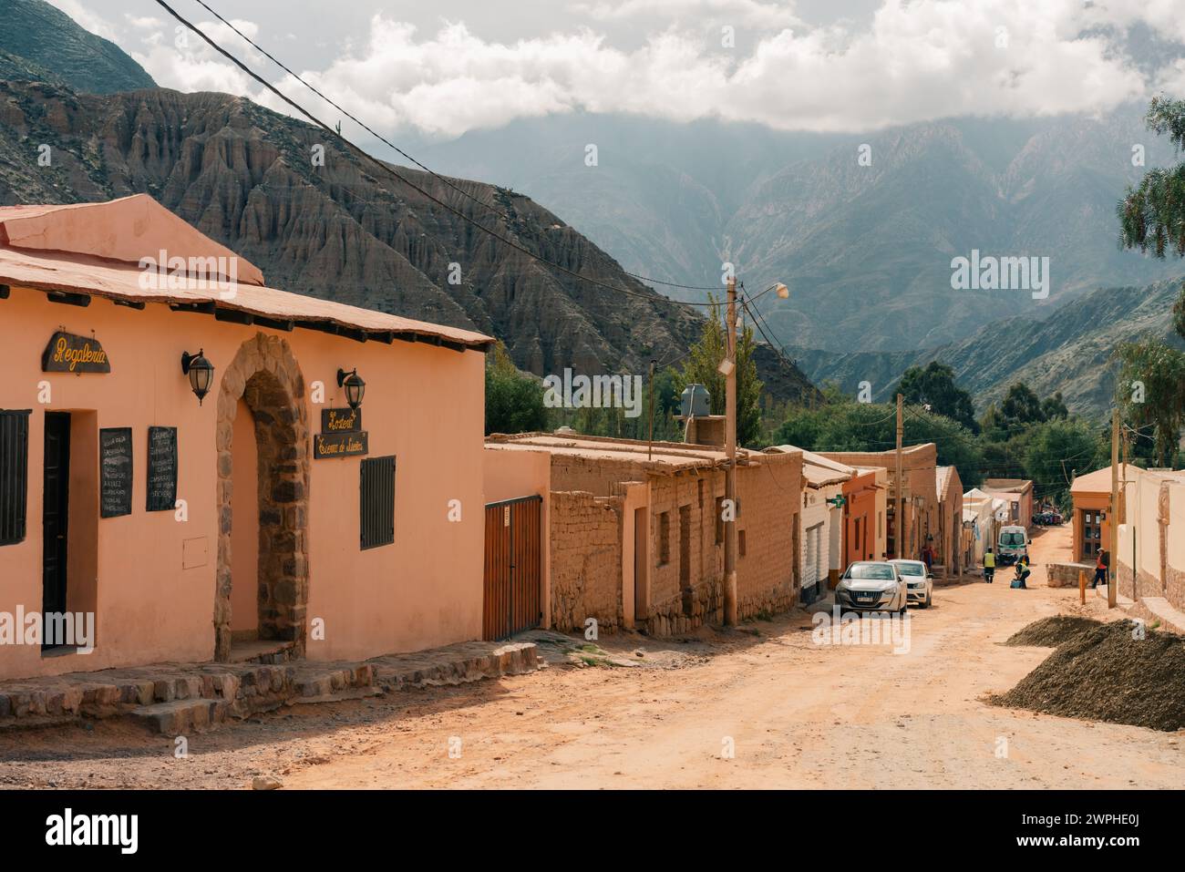 The town of Purmamarca in the Province of Jujuy in Argentina, South america - mar 2th 2024. High quality photo Stock Photo