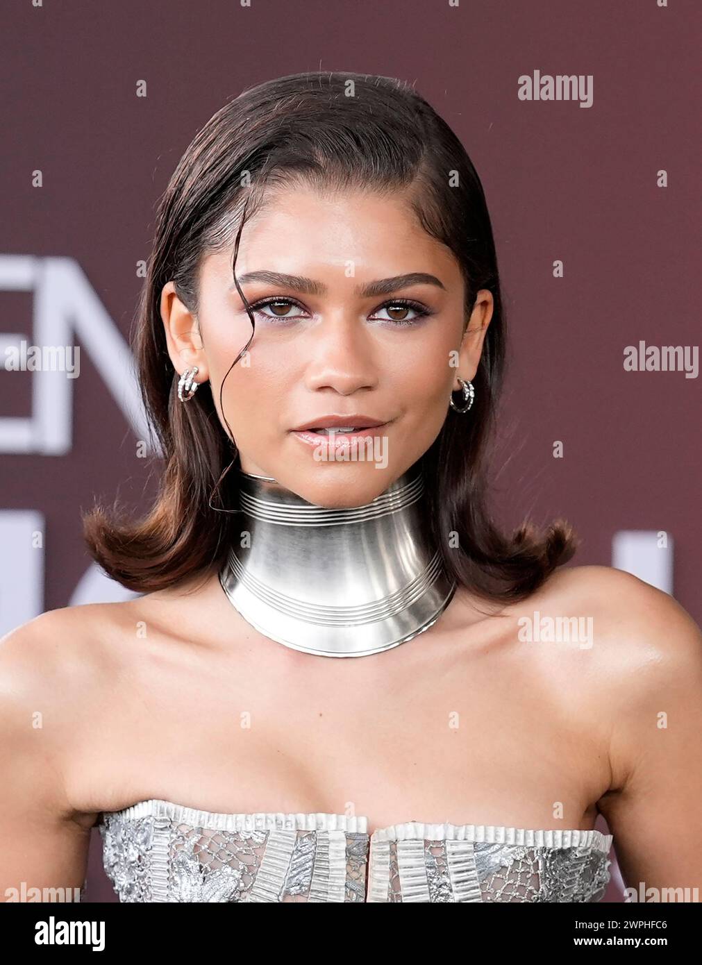 Zendaya poses at the 2024 Essence Black Women in Hollywood Awards at