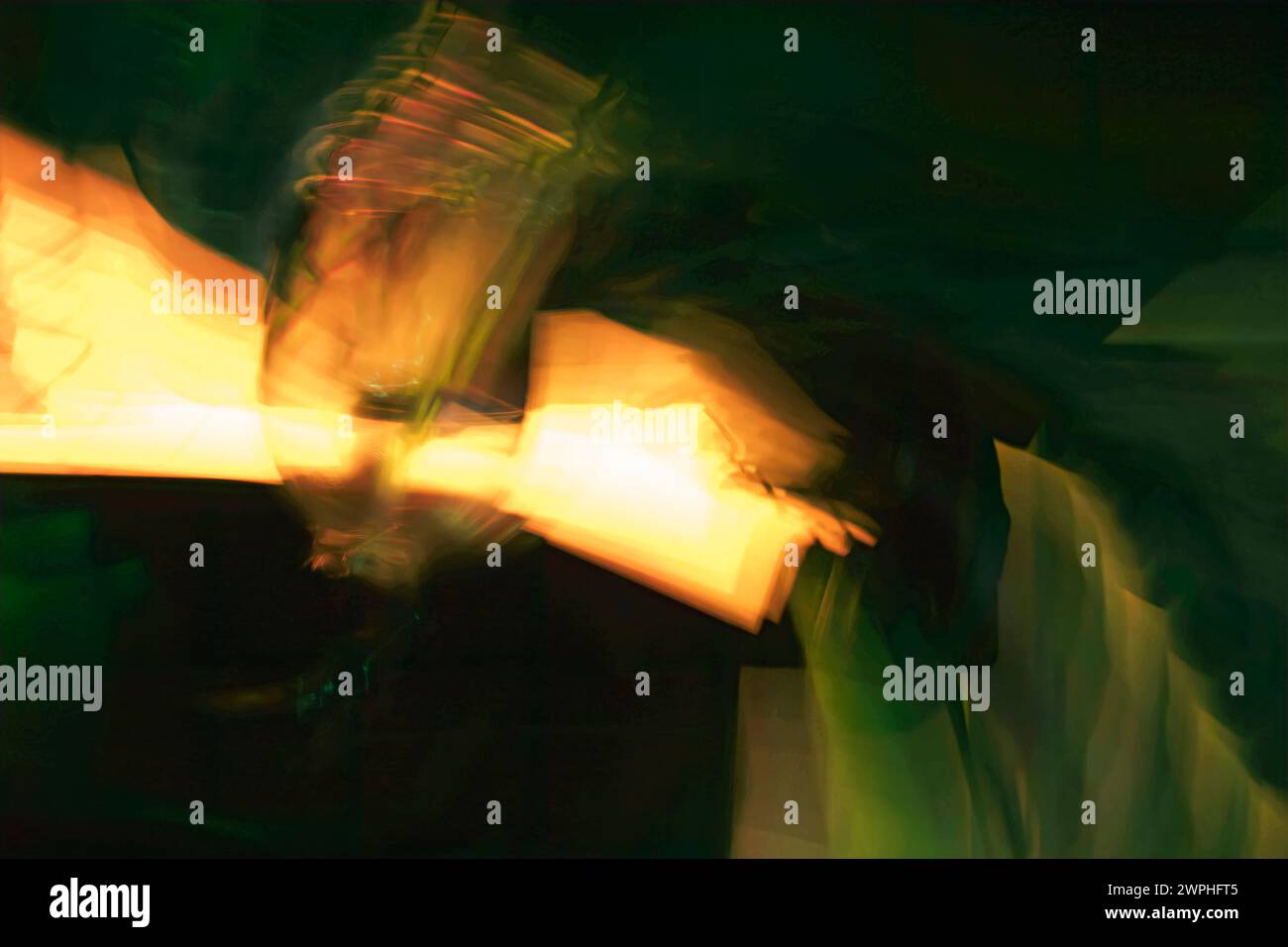Abstract ICM artistic trick photography, long exposure movement for ...