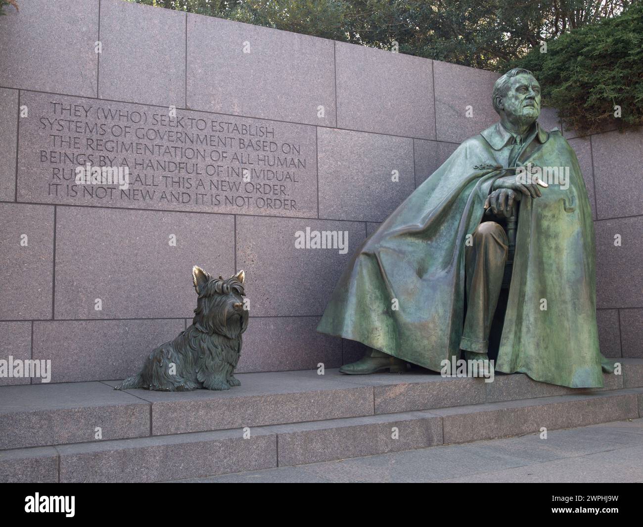 Franklin Roosevelt memorial in Washington DC Stock Photo