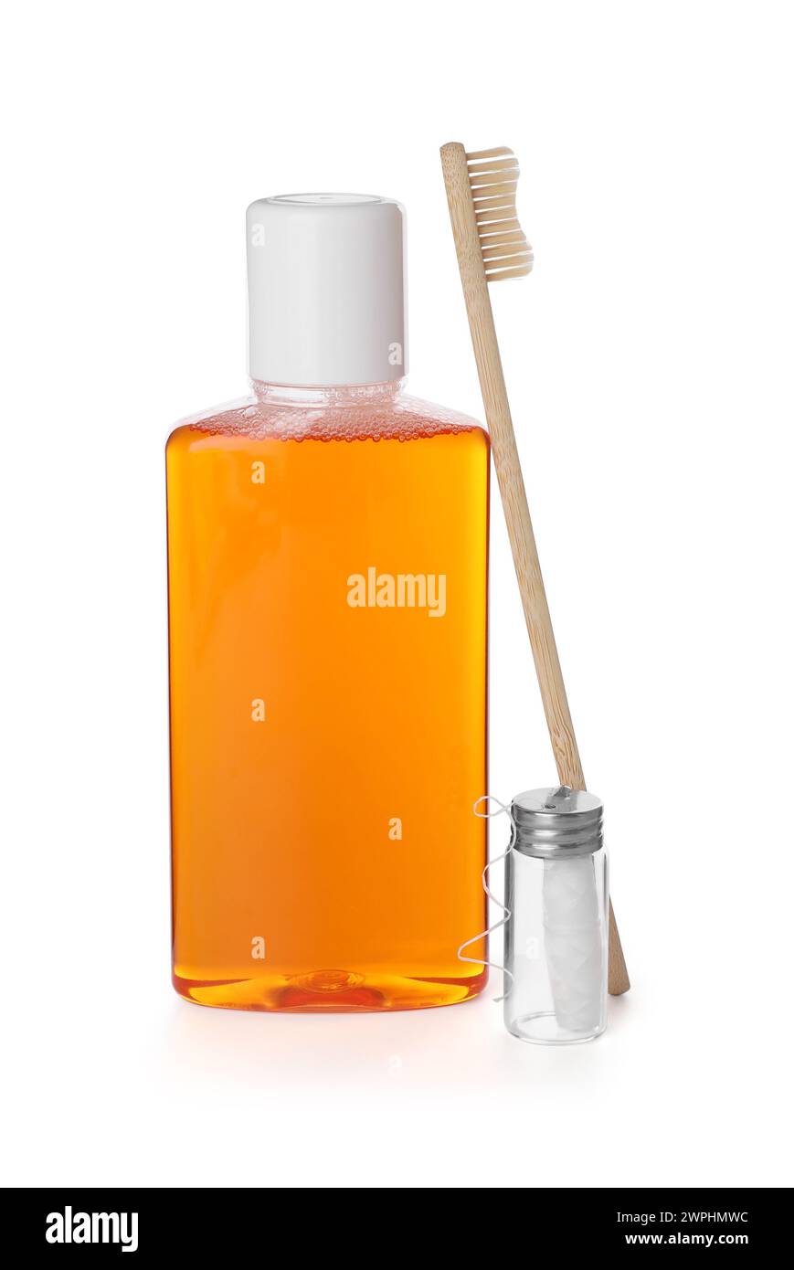Toothbrush mouthwash dental floss hi-res stock photography and images ...