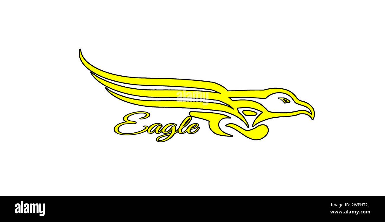 The eagle head logo depicts patriotism and strength Stock Vector