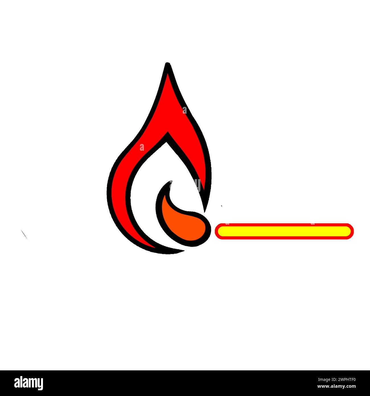 The fire logo as a symbol of high spirits can also be a symbol of warning of danger Stock Vector