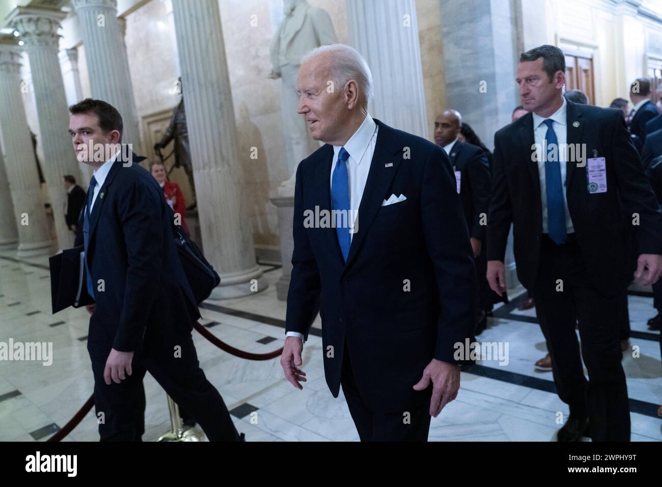 United States President Joe Biden arrives on Capitol Hill in Washington