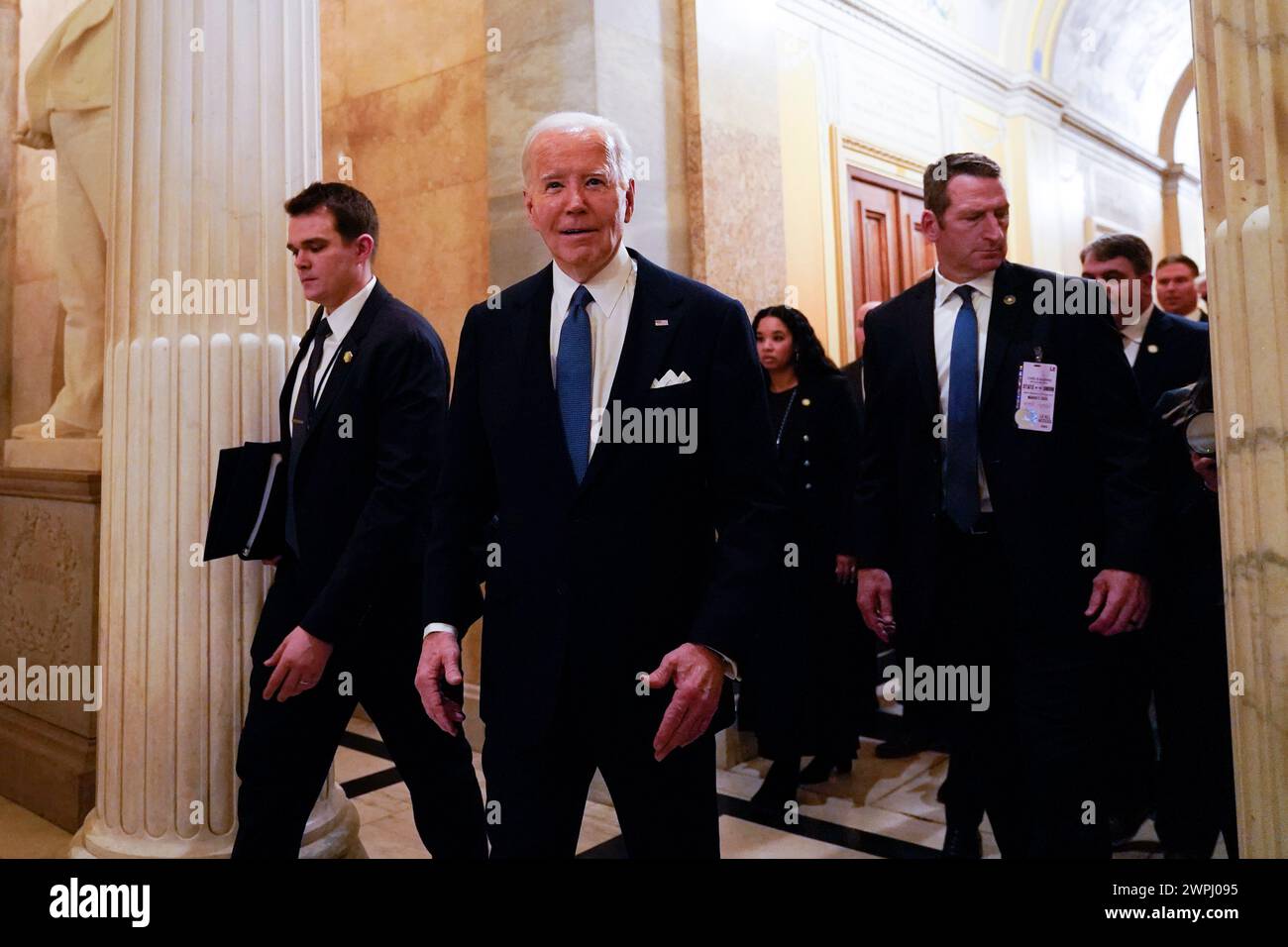 President Joe Biden arrives in the Capitol to deliver his State of the ...