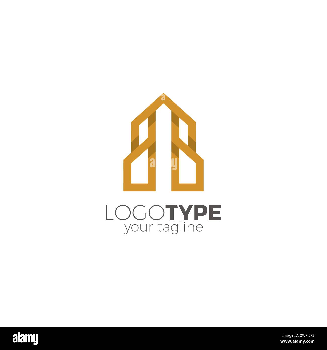 BB Building Logo Simple. Letter B Home Logo Stock Vector
