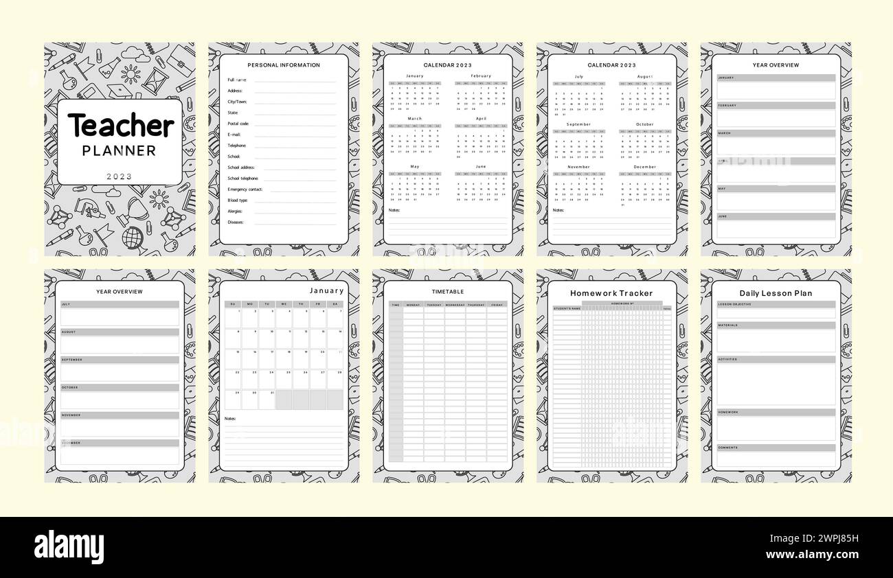 Presentation template with a set of infographics Stock Vector