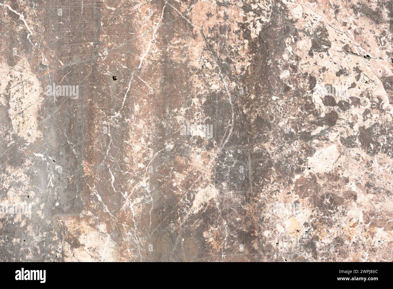 The pink marble surface with some cracks Stock Photo