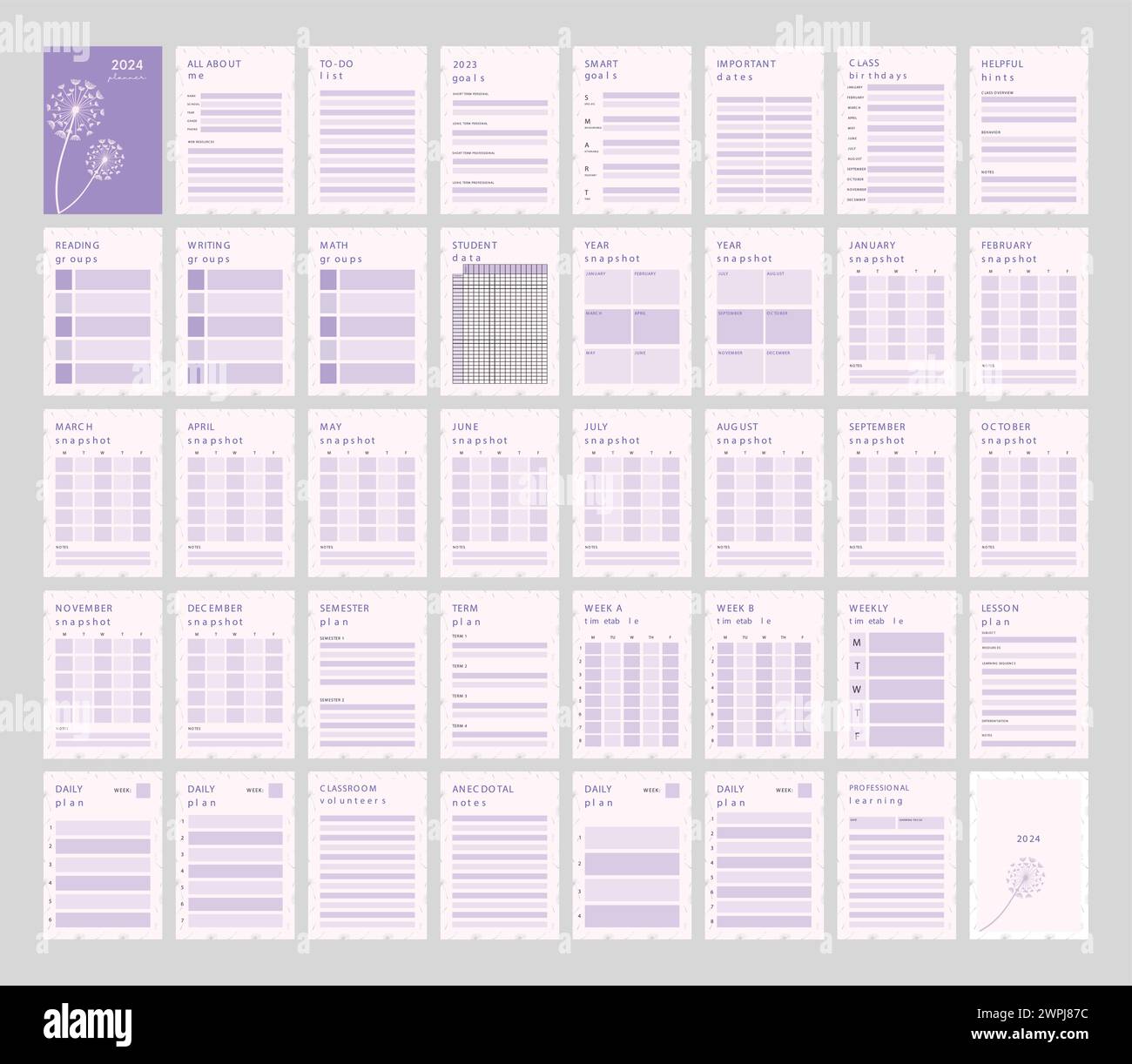 Presentation template with a set of infographics Stock Vector