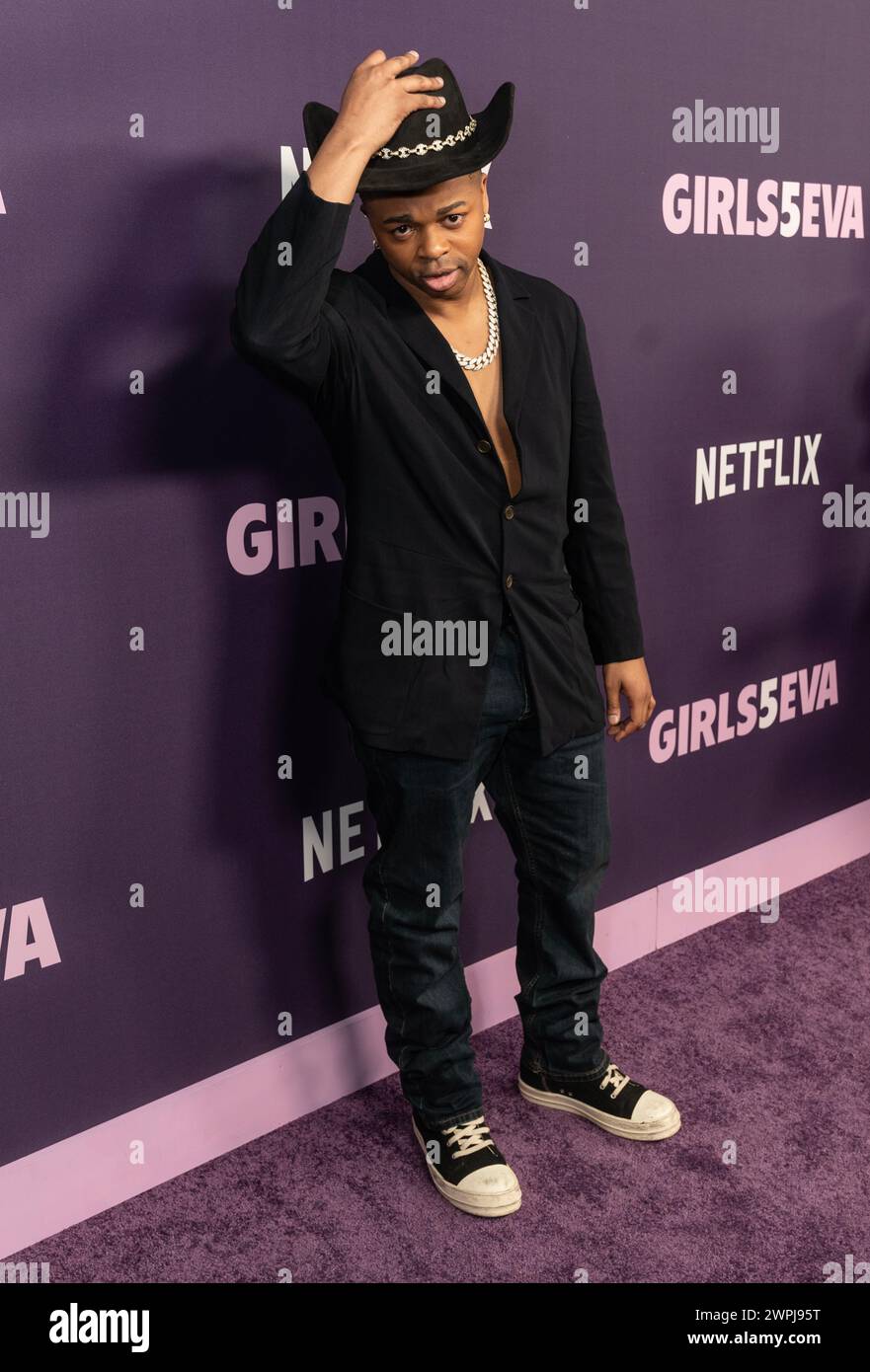 Jeremiah Craft attends Girls5eva by Netflix premiere in Paris Theater in New York on March 7, 2024 Stock Photo