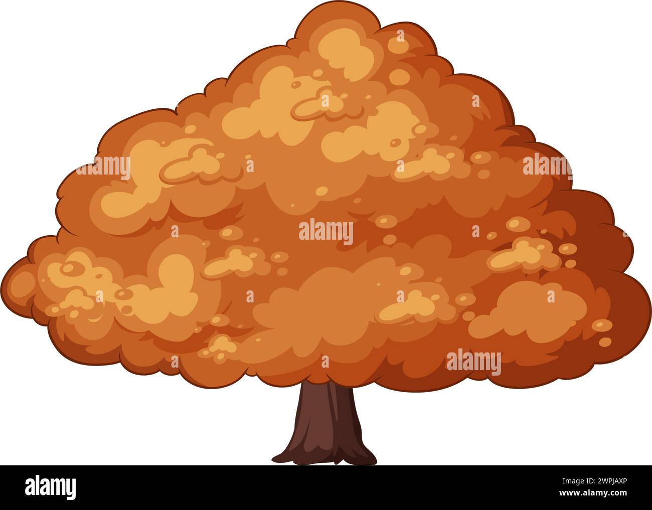 Vector illustration of a lush, orange autumn tree Stock Vector Image ...