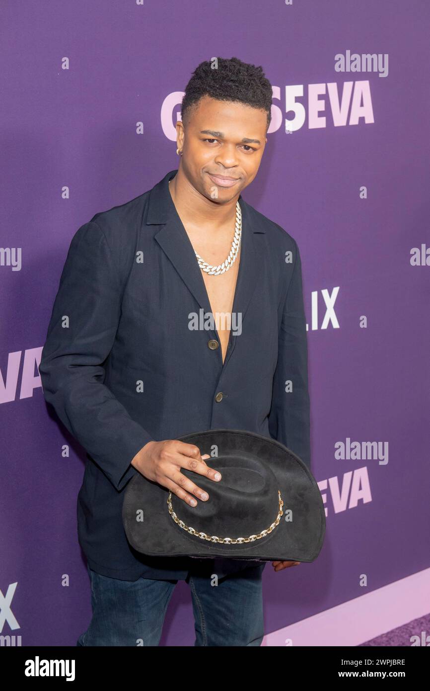 New York, New York, USA. 7th Mar, 2024. (NEW) Netflix's &quot;Girls5eva&quot; Season 3 Premiere. March 07, 2024, New York, New York, USA: Jeremiah Craft attends Netflix's &quot;Girls5eva&quot; Season 3 premiere at Paris Theater on March 07, 2024 in New York City. (Credit: M10s/TheNews2) (Foto: M10s/Thenews2/Zumapress) (Credit Image: © Ron Adar/TheNEWS2 via ZUMA Press Wire) EDITORIAL USAGE ONLY! Not for Commercial USAGE! Stock Photo