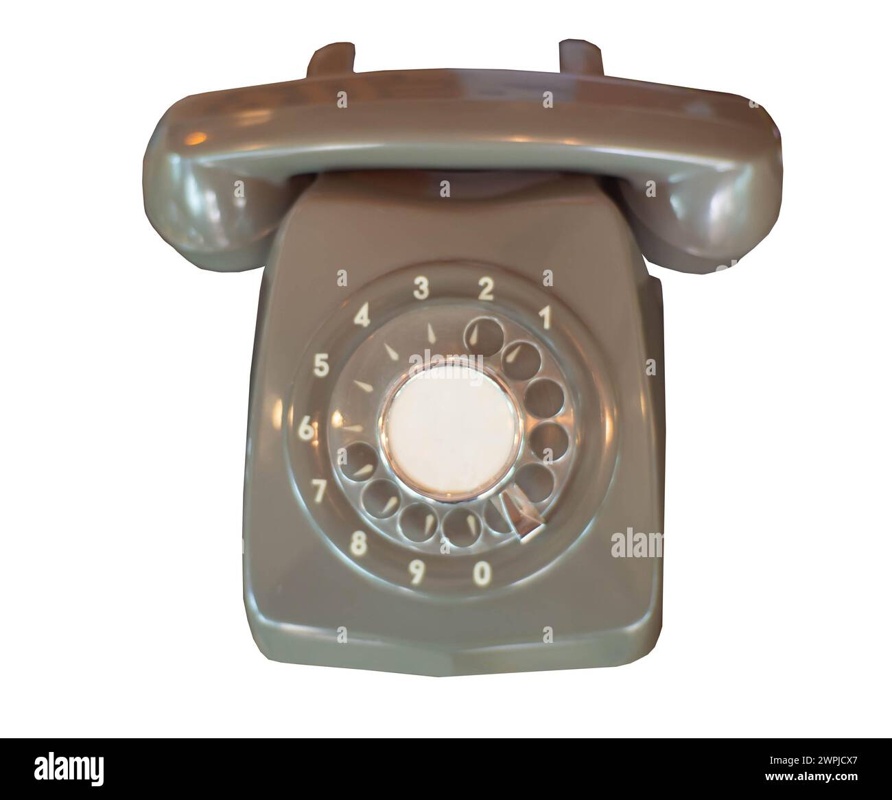 Isolated vintage rotary telephone on white background Stock Photo - Alamy