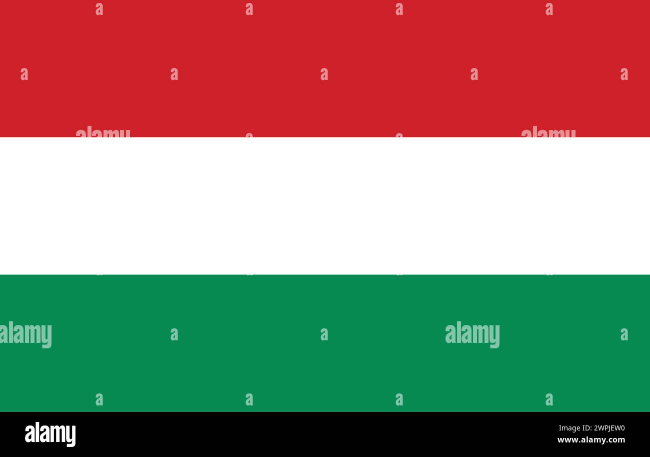 National Flag of Hungary, Hungary Flag, Hungary sign Stock Vector