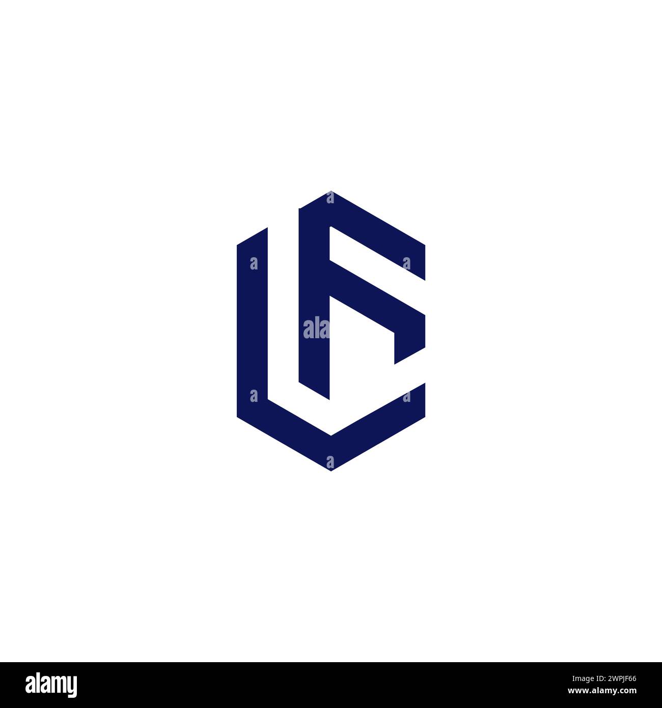 LF Logo Design. Letter FL Icon Stock Vector