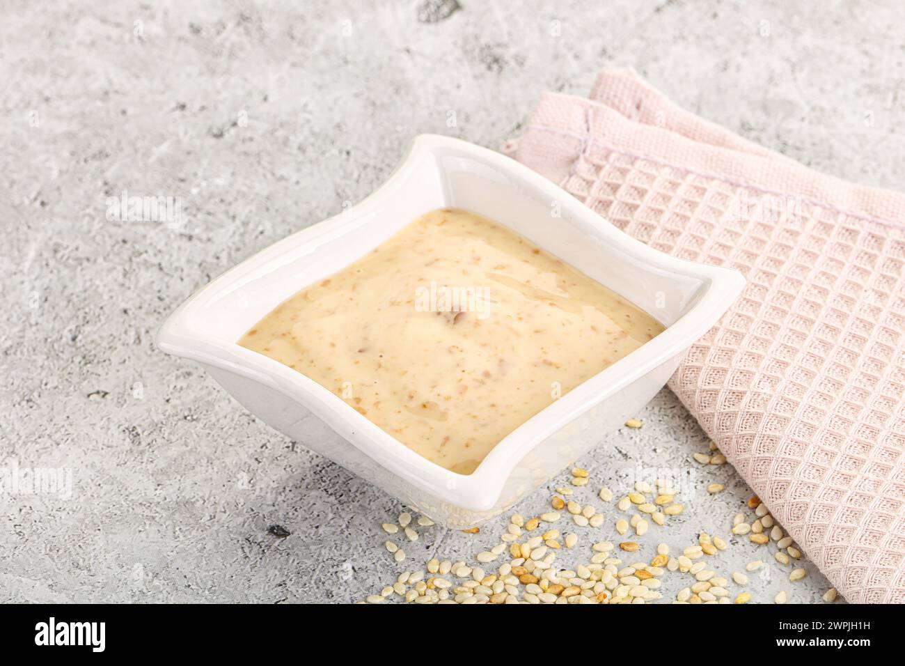 Sesame sauce dip in the bowl Stock Photo Alamy